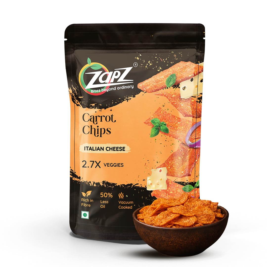 Zapz Vegetable Chips Combo Pack of 8 | Vacuum Cooked Healthy